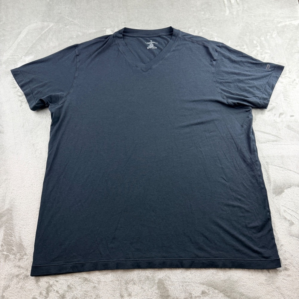 Fabletics Black V-Neck Short Sleeve T-Shirt Women's XXL